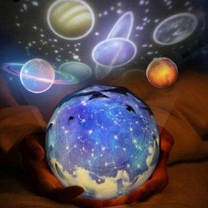 2in1 Night Light Projector with 360-Rotation Star Projector Lamp